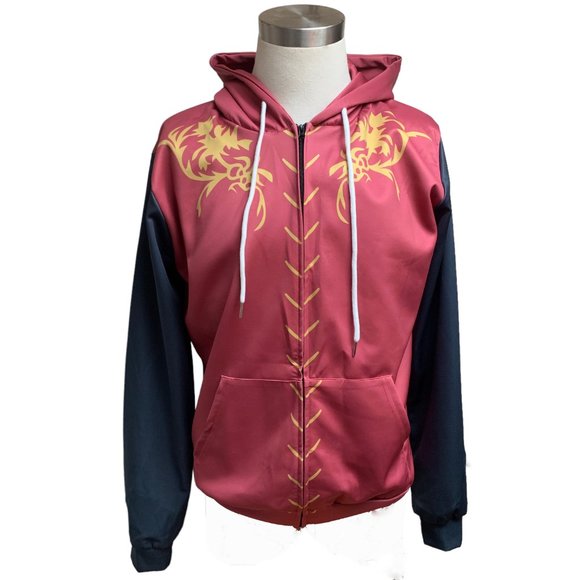 Game of Thrones Magenta Gray Full Zip Drawstring‎ Hoodie - Picture 6 of 7